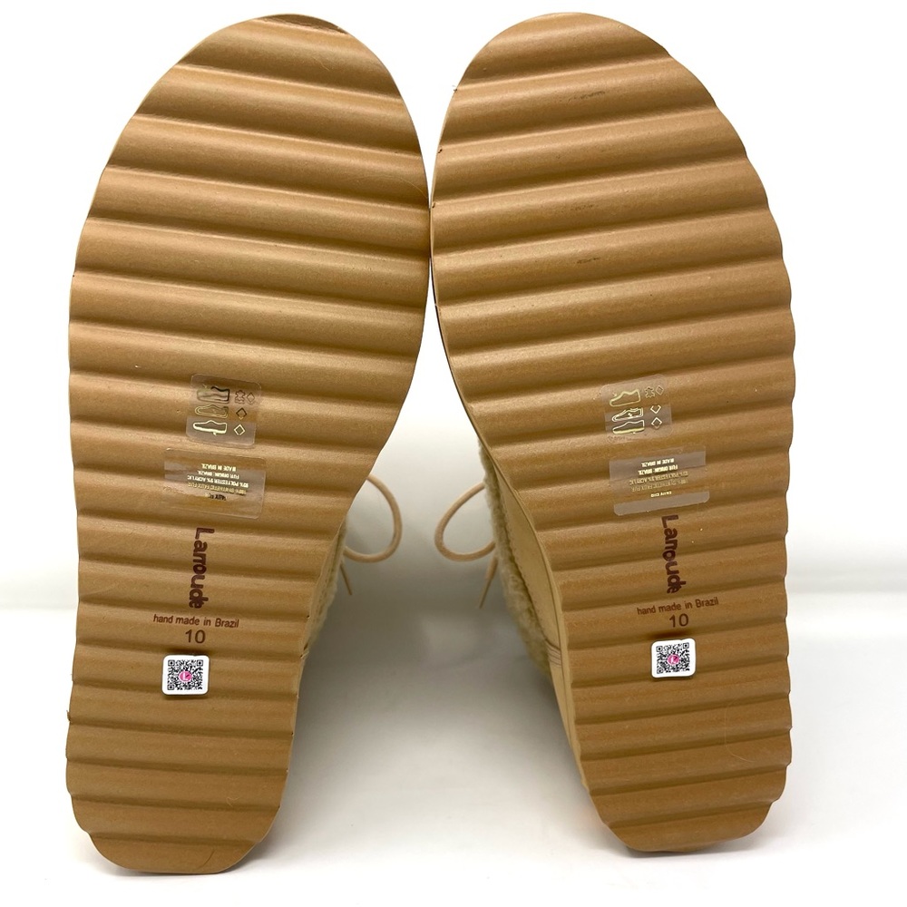 Larroude Cream Lace Up Boots - Picture 15 of 16